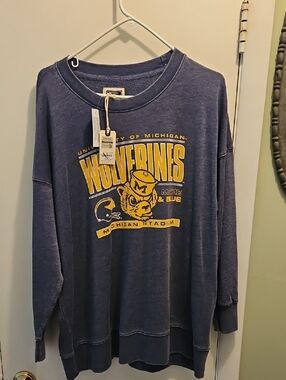Tailgate Men's Michigan Wolverines Large Sweatshirt Bnwt